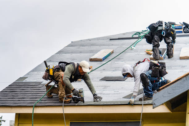 Professional Gutter Installation technician working in Dudley, PA